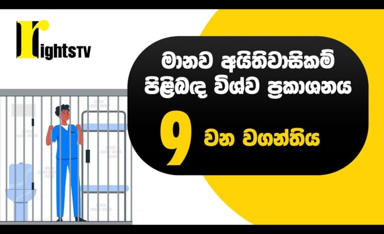 මානව අයිතිවාසිකම් පිළිබඳ විශ්ව ප්‍රකාශනය – 9 වන වගන්තිය