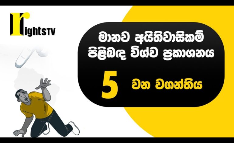 මානව අයිතිවාසිකම් පිළිබඳ විශ්ව ප්‍රකාශනය – 5 වන වගන්තිය