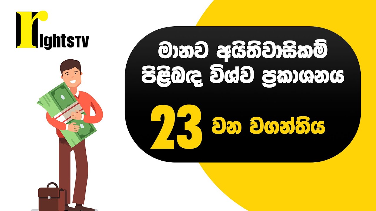 මානව අයිතිවාසිකම් පිළිබඳ විශ්ව ප්‍රකාශනය – 23 වන වගන්තිය