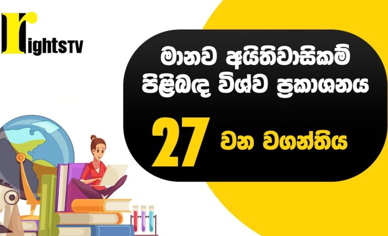 මානව අයිතිවාසිකම් පිළිබඳ විශ්ව ප්‍රකාශනය – 27 වන වගන්තිය