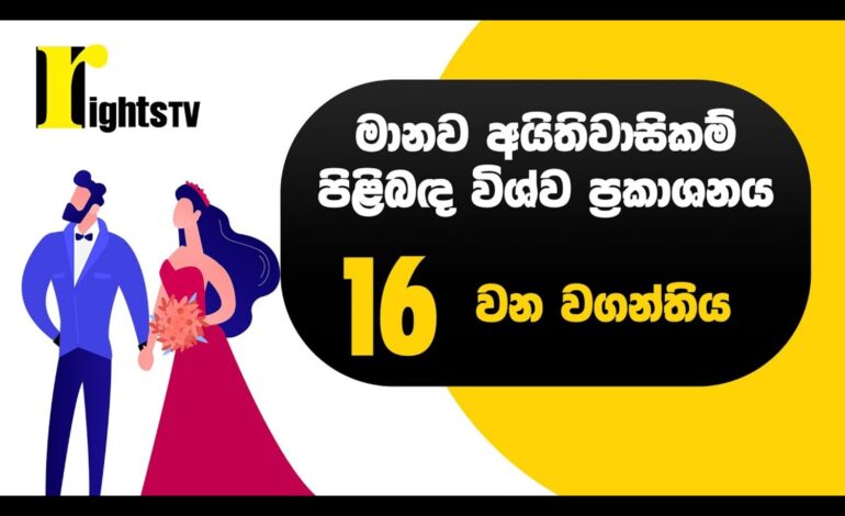 මානව අයිතිවාසිකම් පිළිබඳ විශ්ව ප්‍රකාශනය – 16 වන වගන්තිය